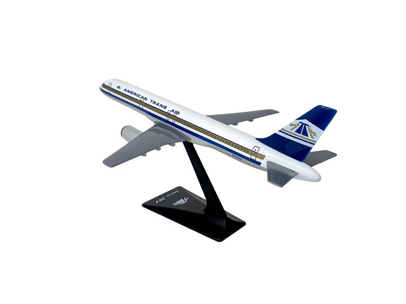 Flight Miniatures ATA (81-94) 757-200 1:200 Scale - Plastic Snap-Fit Model Airplane - Collectible Replica of ATA American Trans Air Part #ABO-75720H-007 - Image 2